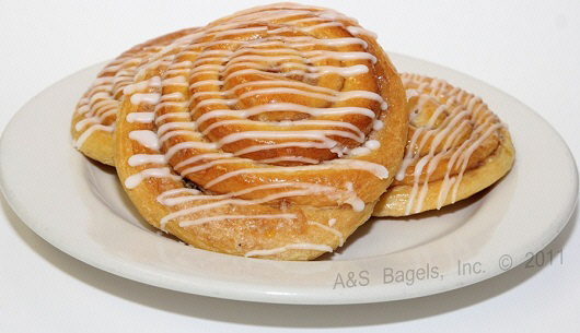 Cinnamon Bun Danish from A&S Bagels in New York