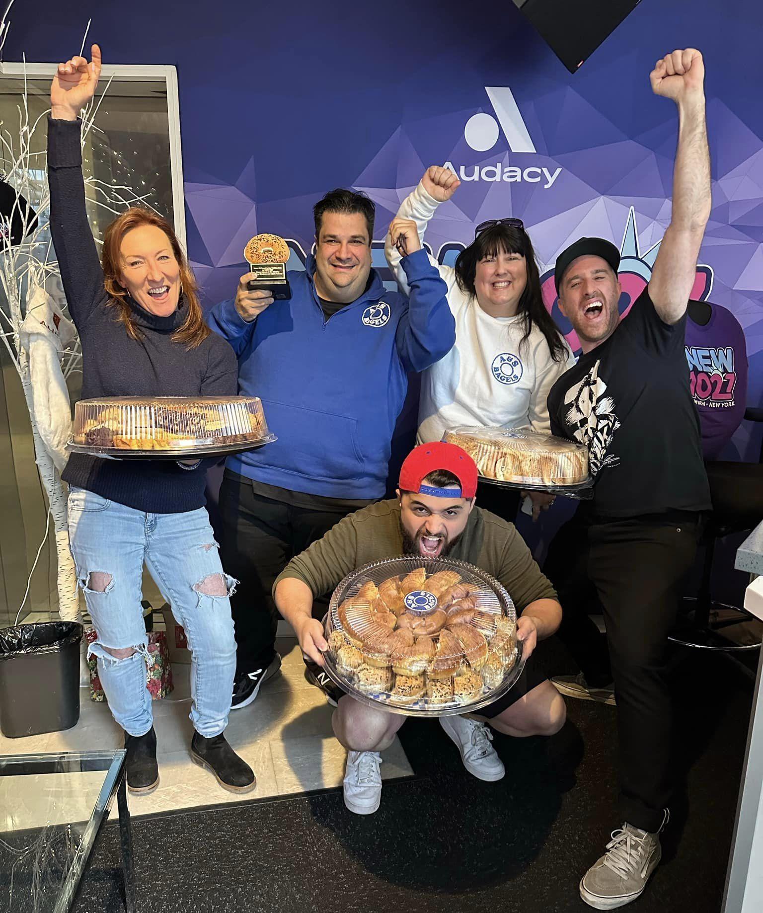 Bagel award at Radio Station